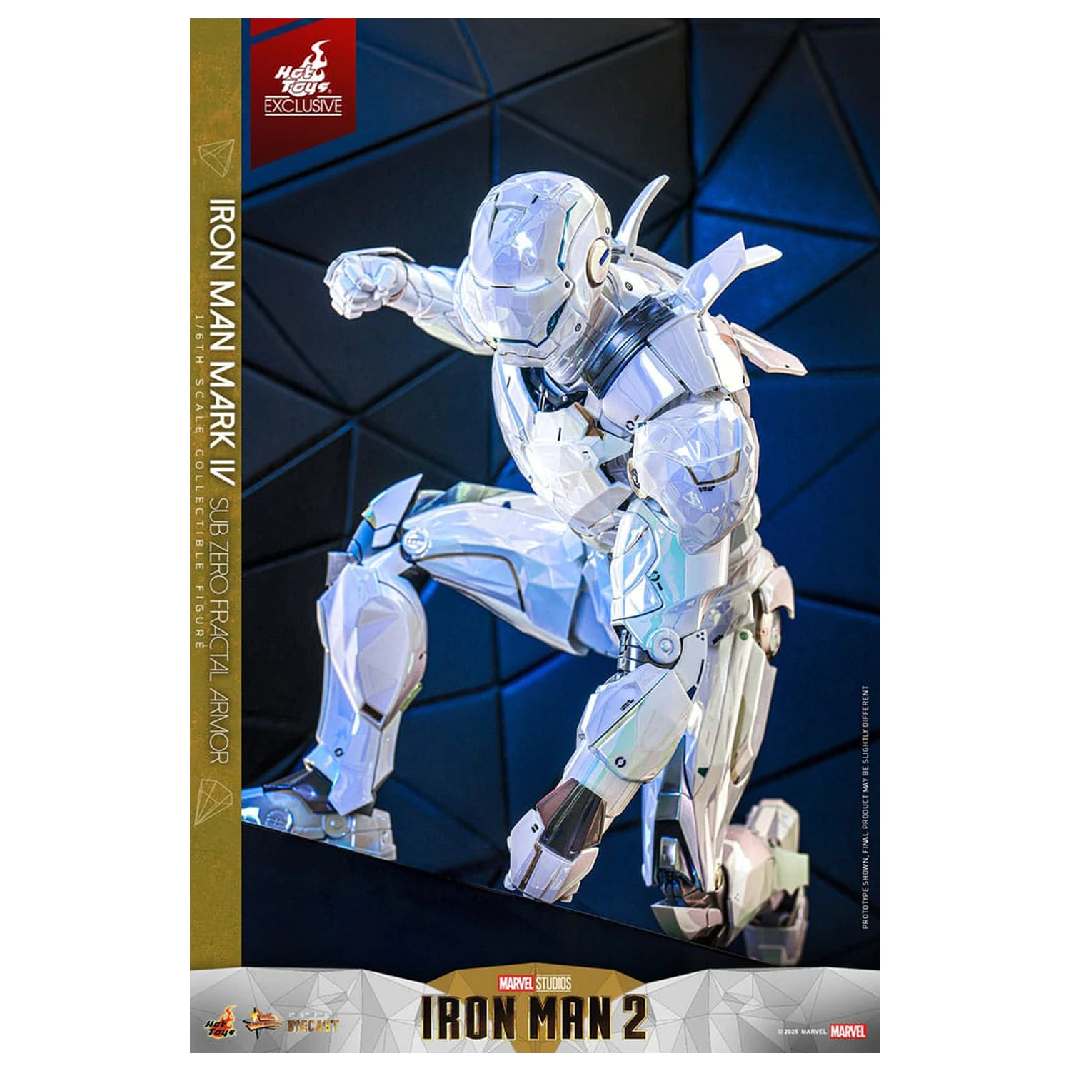 Iron Man 2 Movie Masterpiece Diecast akcijska figura 1/6 Iron Man Mark IV (Sub-Zero Fractal Armor) Hot Toys Exclusive 33 centimetrov fotografija izdelka