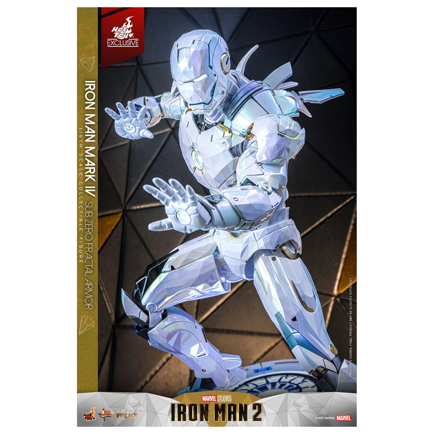 Iron Man 2 Movie Masterpiece Diecast akcijska figura 1/6 Iron Man Mark IV (Sub-Zero Fractal Armor) Hot Toys Exclusive 33 centimetrov fotografija izdelka