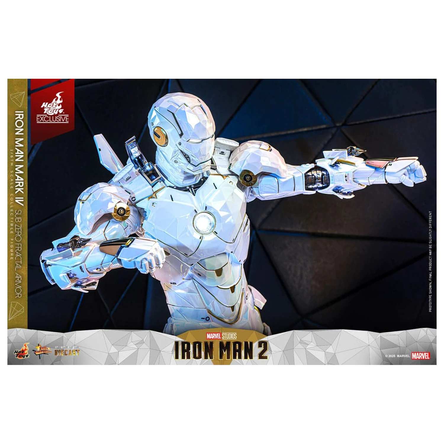 Iron Man 2 Movie Masterpiece Diecast akcijska figura 1/6 Iron Man Mark IV (Sub-Zero Fractal Armor) Hot Toys Exclusive 33 centimetrov fotografija izdelka