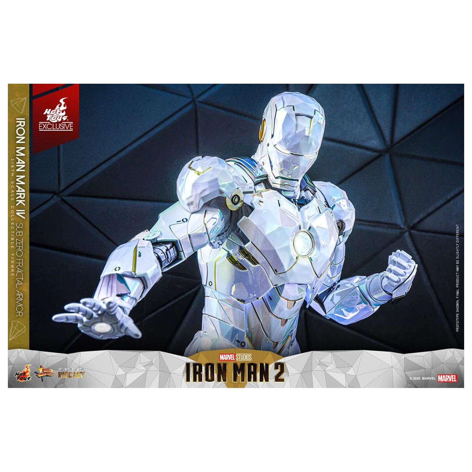 Iron Man 2 Movie Masterpiece Diecast akcijska figura 1/6 Iron Man Mark IV (Sub-Zero Fractal Armor) Hot Toys Exclusive 33 centimetrov fotografija izdelka