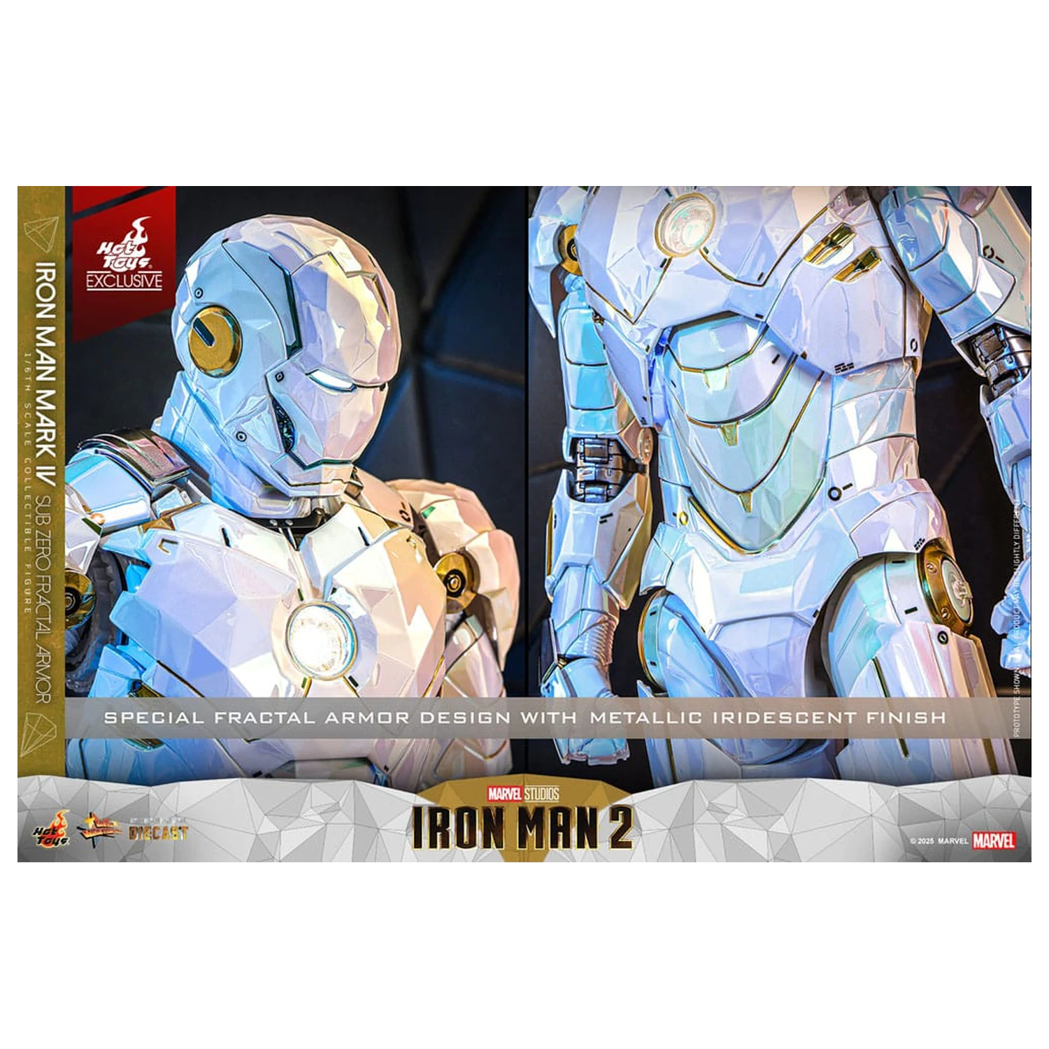 Iron Man 2 Movie Masterpiece Diecast akcijska figura 1/6 Iron Man Mark IV (Sub-Zero Fractal Armor) Hot Toys Exclusive 33 centimetrov fotografija izdelka