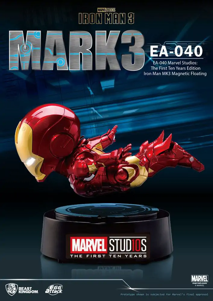 Iron Man 3 Egg Attack figura, lebdeči model Iron Man Mark III The First Ten Years Edition 16 cm fotografija izdelka