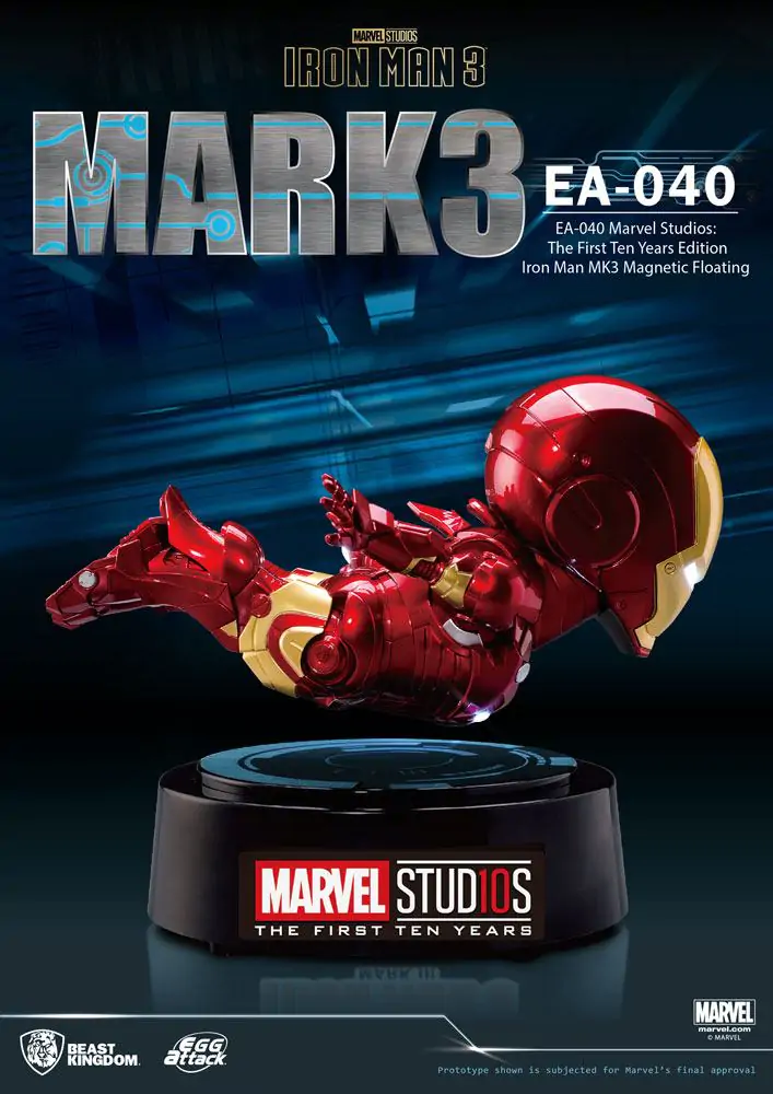 Iron Man 3 Egg Attack figura, lebdeči model Iron Man Mark III The First Ten Years Edition 16 cm fotografija izdelka