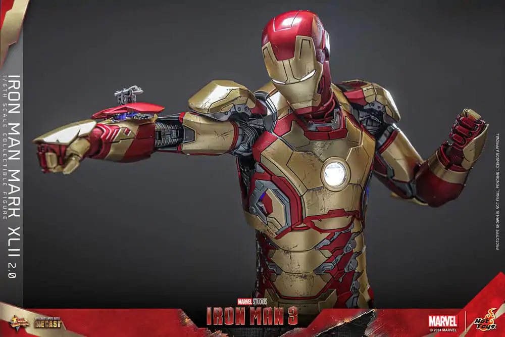 Iron Man 3 Movie Masterpiece Diecast Akcijska Figura 1/6 Iron Man Mark XLII (2.0) 32 cm fotografija izdelka