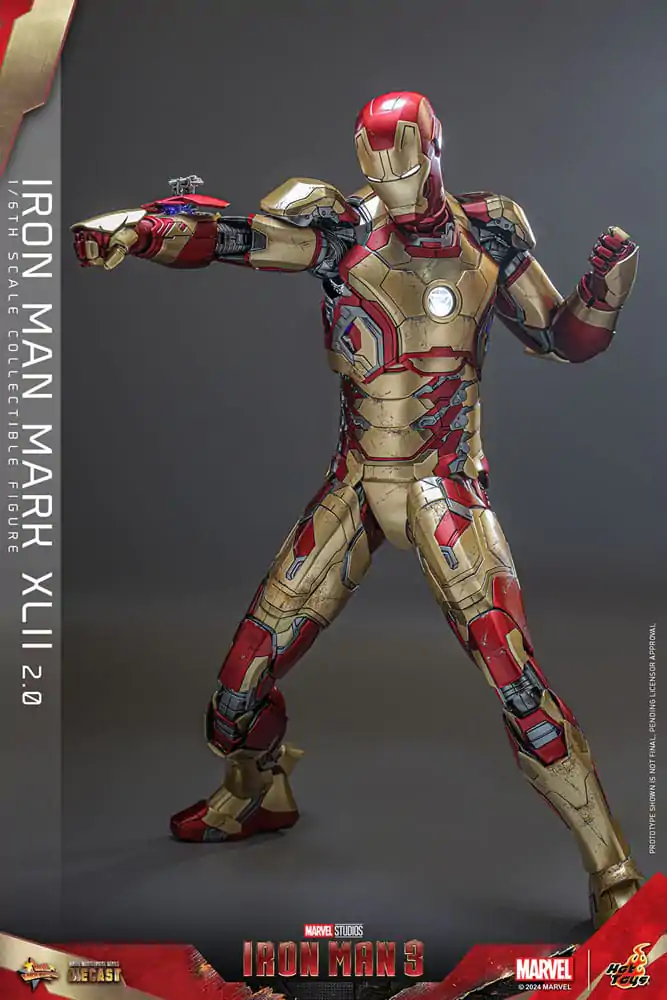 Iron Man 3 Movie Masterpiece Diecast Akcijska Figura 1/6 Iron Man Mark XLII (2.0) 32 cm fotografija izdelka