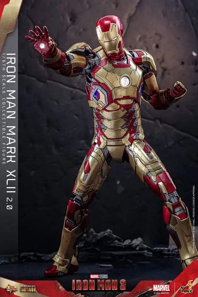 Iron Man 3 Movie Masterpiece Diecast Akcijska Figura 1/6 Iron Man Mark XLII (2.0) 32 cm fotografija izdelka