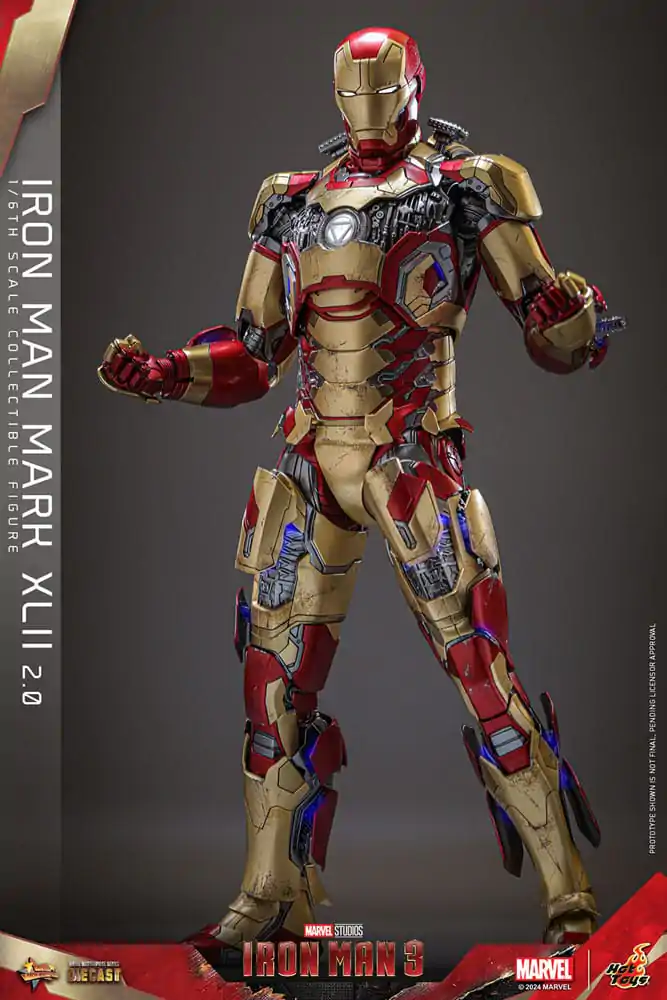 Iron Man 3 Movie Masterpiece Diecast Akcijska Figura 1/6 Iron Man Mark XLII (2.0) 32 cm fotografija izdelka