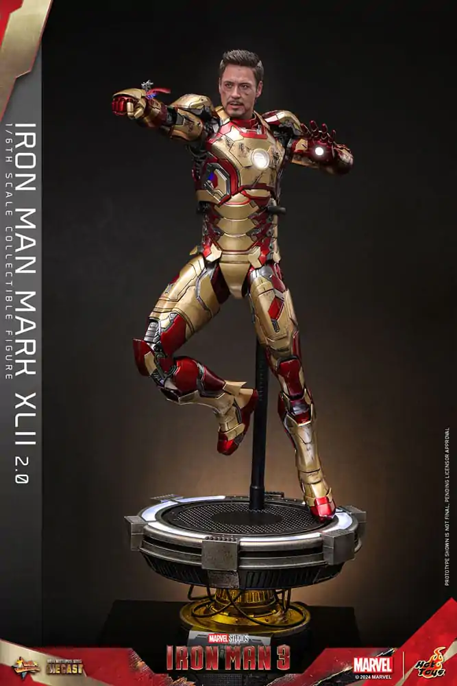 Iron Man 3 Movie Masterpiece Diecast Akcijska Figura 1/6 Iron Man Mark XLII (2.0) 32 cm fotografija izdelka