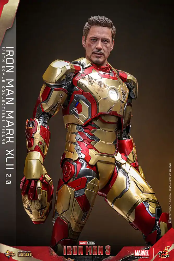 Iron Man 3 Movie Masterpiece Diecast Akcijska Figura 1/6 Iron Man Mark XLII (2.0) 32 cm fotografija izdelka