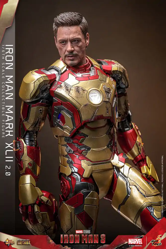 Iron Man 3 Movie Masterpiece Diecast Akcijska Figura 1/6 Iron Man Mark XLII (2.0) 32 cm fotografija izdelka