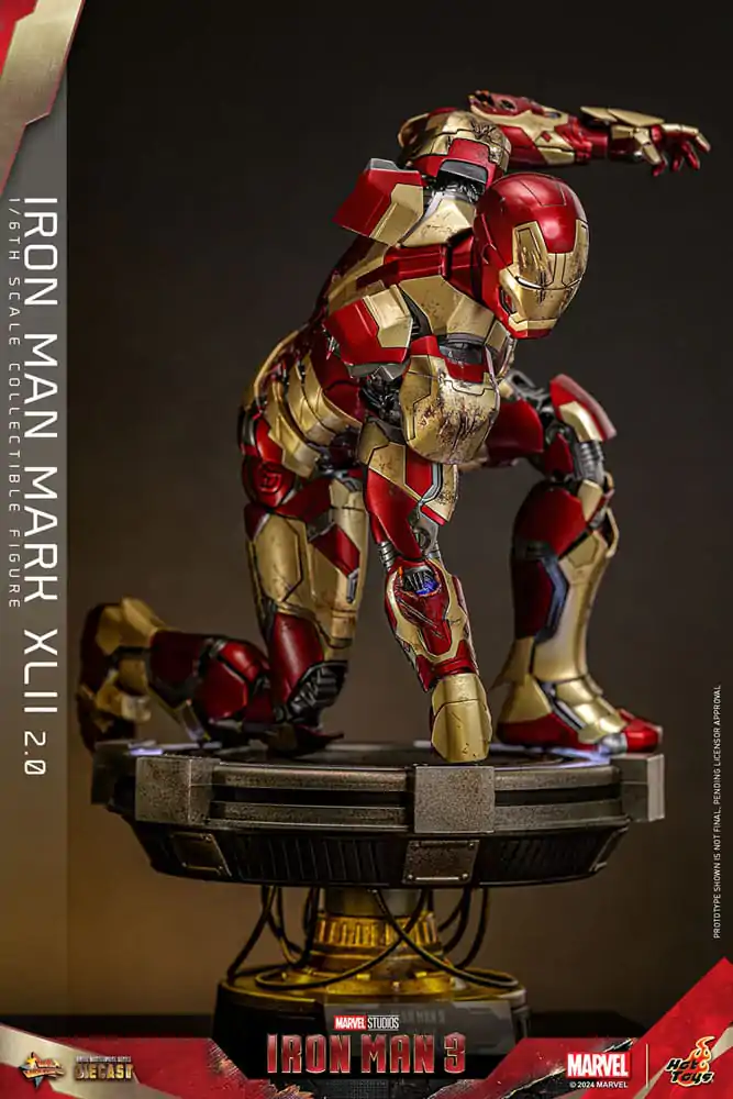 Iron Man 3 Movie Masterpiece Diecast Akcijska Figura 1/6 Iron Man Mark XLII (2.0) 32 cm fotografija izdelka