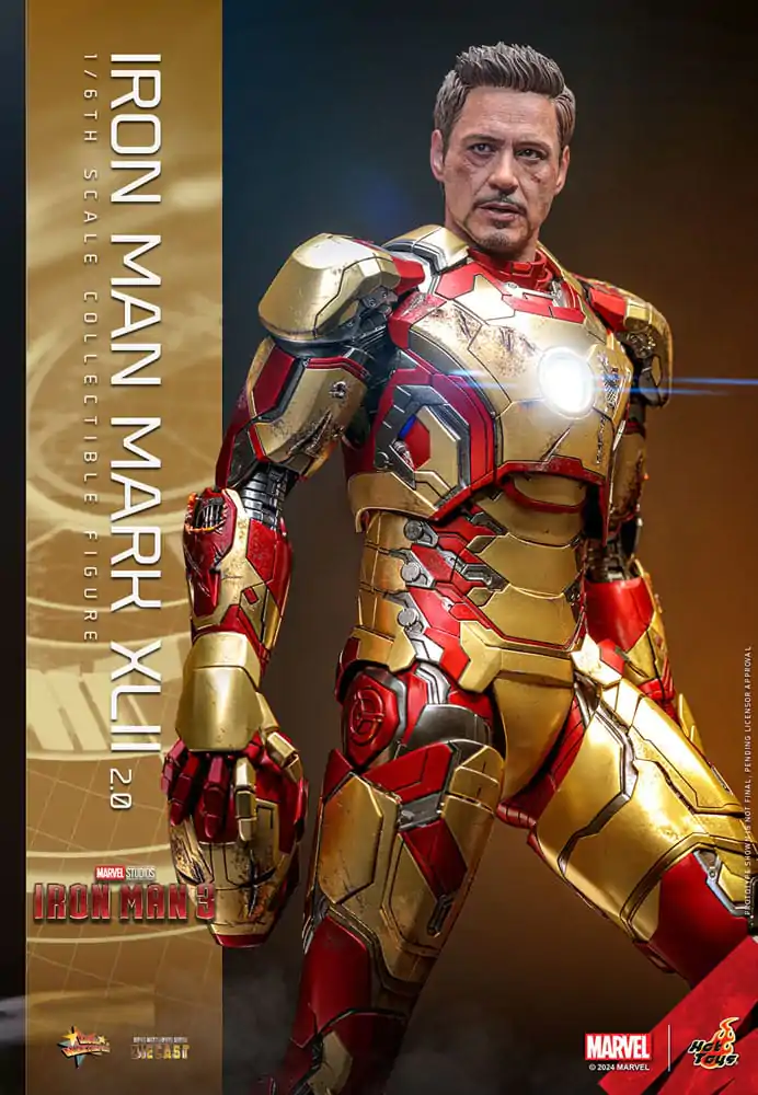 Iron Man 3 Movie Masterpiece Diecast Akcijska Figura 1/6 Iron Man Mark XLII (2.0) 32 cm fotografija izdelka