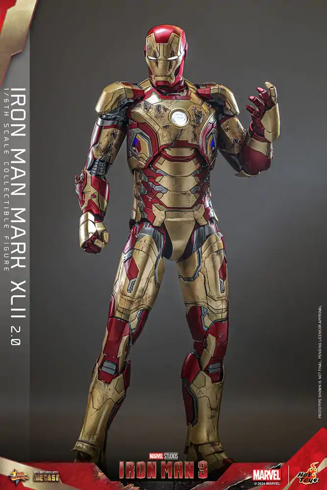 Iron Man 3 Movie Masterpiece Diecast Akcijska Figura 1/6 Iron Man Mark XLII (2.0) 32 cm fotografija izdelka