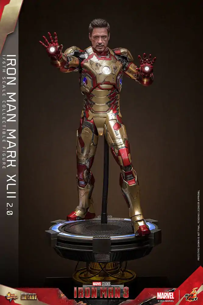 Iron Man 3 Movie Masterpiece Diecast Akcijska Figura 1/6 Iron Man Mark XLII (2.0) 32 cm fotografija izdelka