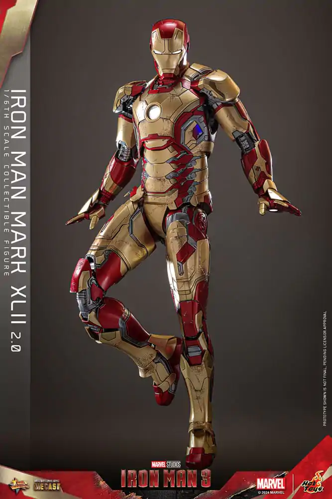 Iron Man 3 Movie Masterpiece Diecast Akcijska Figura 1/6 Iron Man Mark XLII (2.0) 32 cm fotografija izdelka