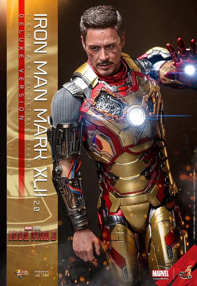 Iron Man 3 Movie Masterpiece Diecast Akcijska Figura 1/6 Iron Man Mark XLII (2.0) Deluxe 32 cm fotografija izdelka