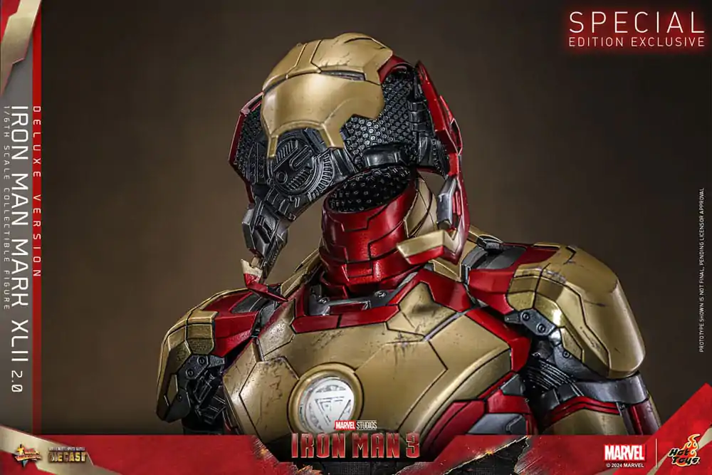 Iron Man 3 Movie Masterpiece Diecast Akcijska Figura 1/6 Iron Man Mark XLII (2.0) Deluxe 32 cm fotografija izdelka