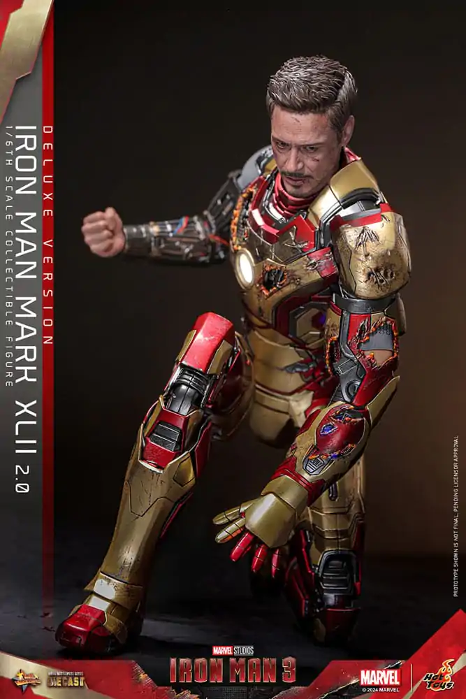 Iron Man 3 Movie Masterpiece Diecast Akcijska Figura 1/6 Iron Man Mark XLII (2.0) Deluxe 32 cm fotografija izdelka