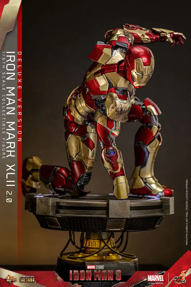 Iron Man 3 Movie Masterpiece Diecast Akcijska Figura 1/6 Iron Man Mark XLII (2.0) Deluxe 32 cm fotografija izdelka