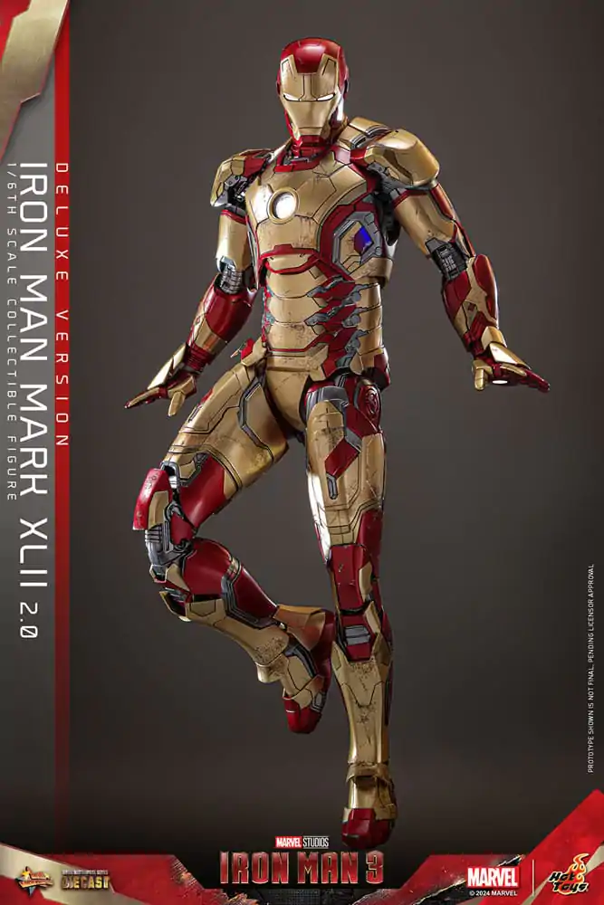 Iron Man 3 Movie Masterpiece Diecast Akcijska Figura 1/6 Iron Man Mark XLII (2.0) Deluxe 32 cm fotografija izdelka