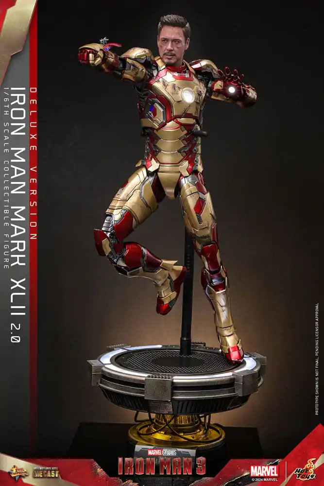 Iron Man 3 Movie Masterpiece Diecast Akcijska Figura 1/6 Iron Man Mark XLII (2.0) Deluxe 32 cm fotografija izdelka