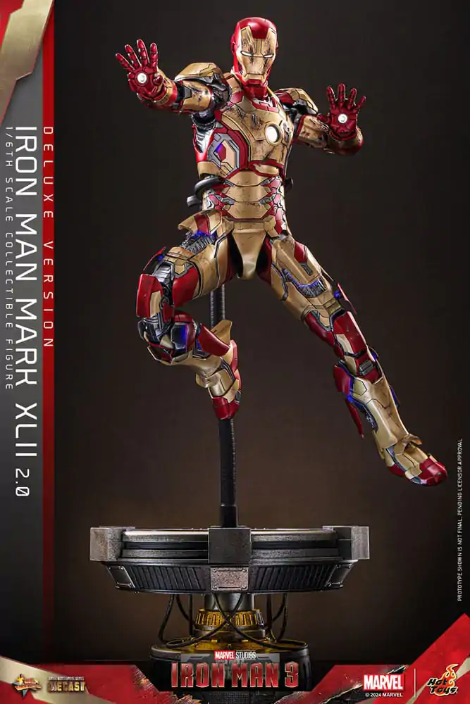 Iron Man 3 Movie Masterpiece Diecast Akcijska Figura 1/6 Iron Man Mark XLII (2.0) Deluxe 32 cm fotografija izdelka