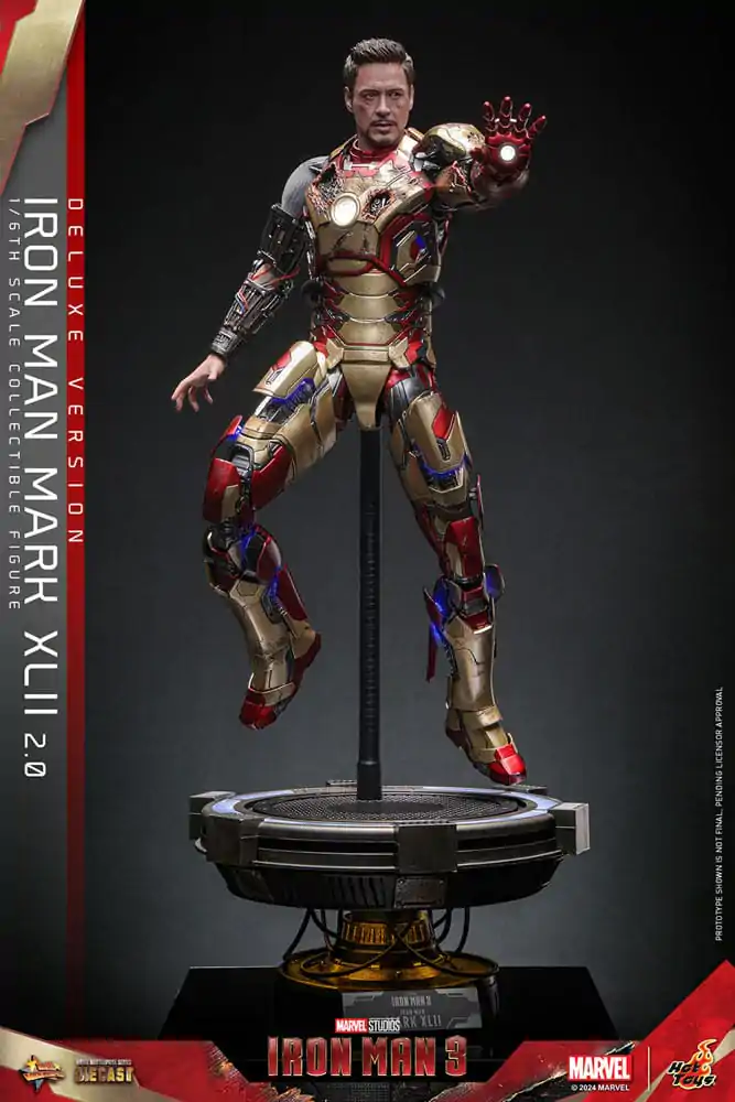 Iron Man 3 Movie Masterpiece Diecast Akcijska Figura 1/6 Iron Man Mark XLII (2.0) Deluxe 32 cm fotografija izdelka