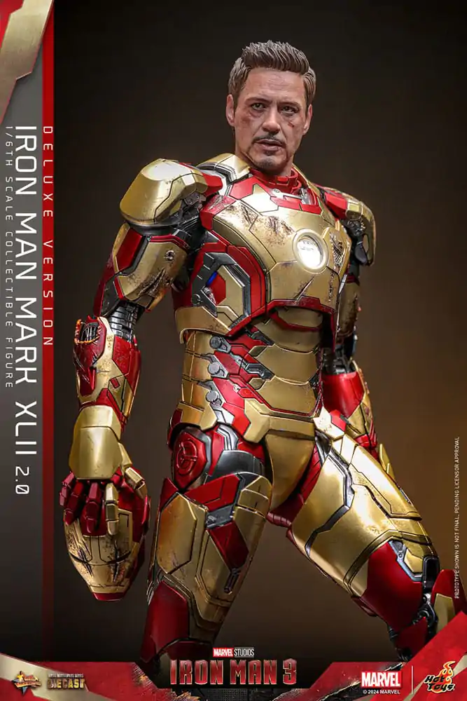 Iron Man 3 Movie Masterpiece Diecast Akcijska Figura 1/6 Iron Man Mark XLII (2.0) Deluxe 32 cm fotografija izdelka