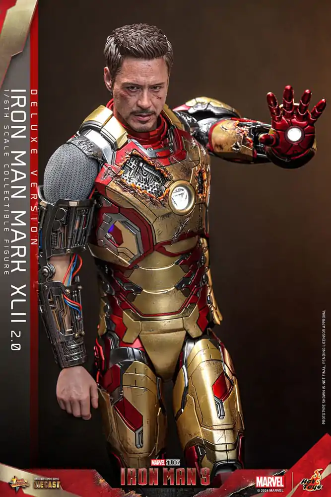 Iron Man 3 Movie Masterpiece Diecast Akcijska Figura 1/6 Iron Man Mark XLII (2.0) Deluxe 32 cm fotografija izdelka