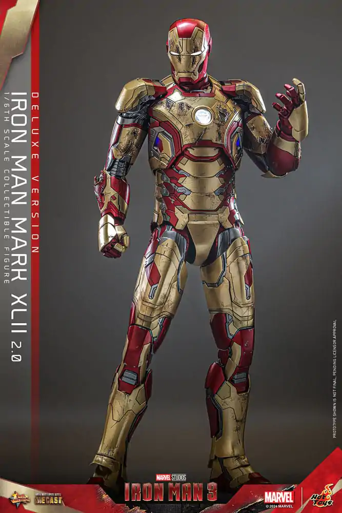 Iron Man 3 Movie Masterpiece Diecast Akcijska Figura 1/6 Iron Man Mark XLII (2.0) Deluxe 32 cm fotografija izdelka