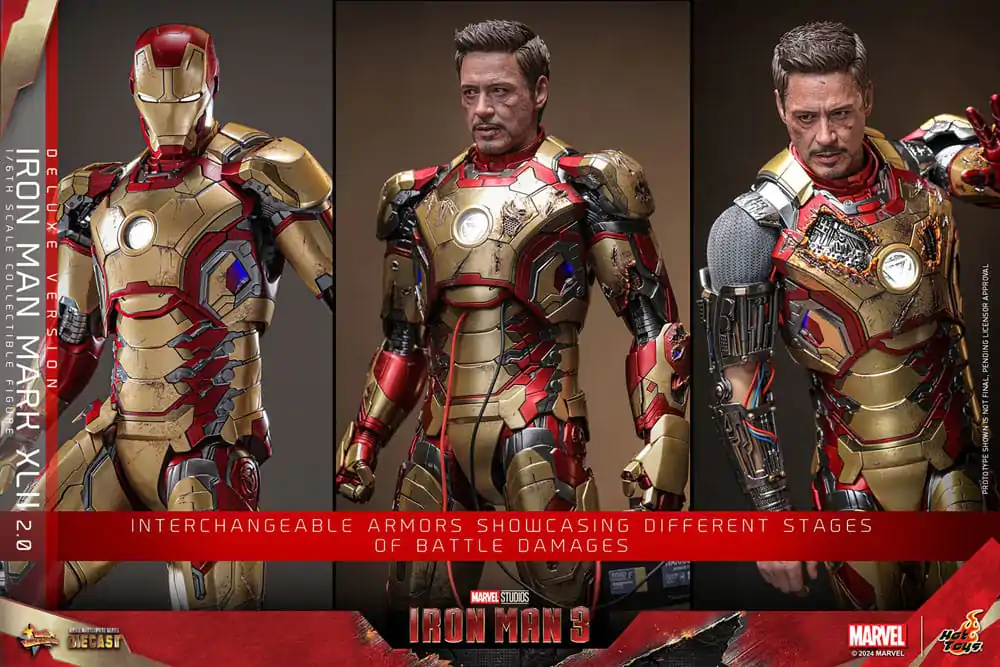 Iron Man 3 Movie Masterpiece Diecast Akcijska Figura 1/6 Iron Man Mark XLII (2.0) Deluxe 32 cm fotografija izdelka