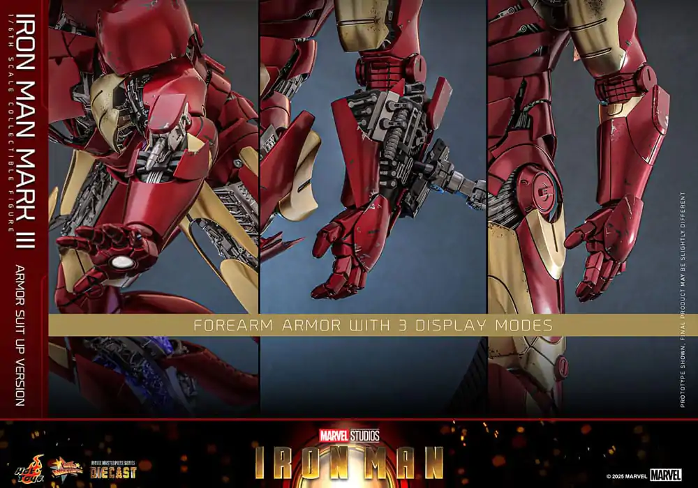 Iron Man Movie Masterpiece Litoželezna akcijska figura 1/6 Iron Man Mark III (Armor Suit Up Version) 32 cm fotografija izdelka