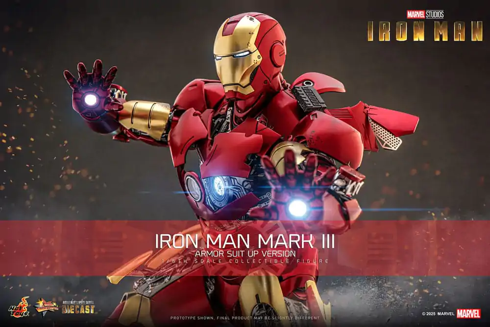 Iron Man Movie Masterpiece Litoželezna akcijska figura 1/6 Iron Man Mark III (Armor Suit Up Version) 32 cm fotografija izdelka