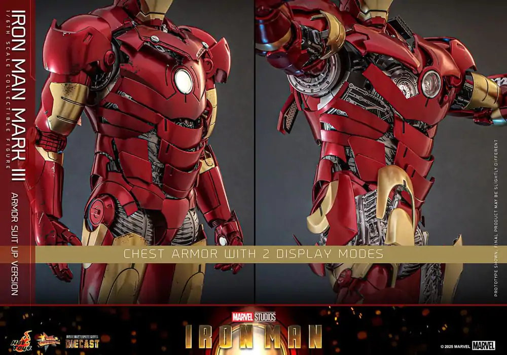 Iron Man Movie Masterpiece Litoželezna akcijska figura 1/6 Iron Man Mark III (Armor Suit Up Version) 32 cm fotografija izdelka