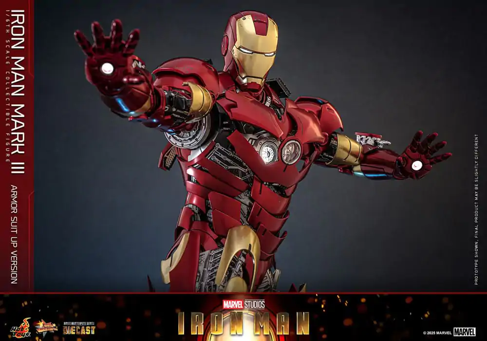 Iron Man Movie Masterpiece Litoželezna akcijska figura 1/6 Iron Man Mark III (Armor Suit Up Version) 32 cm fotografija izdelka