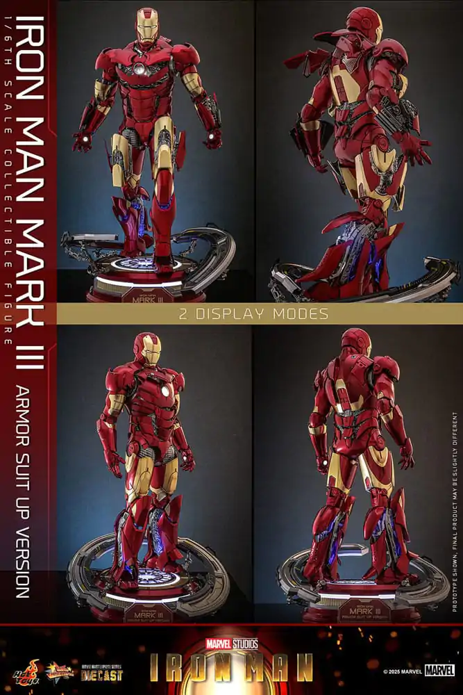 Iron Man Movie Masterpiece Litoželezna akcijska figura 1/6 Iron Man Mark III (Armor Suit Up Version) 32 cm fotografija izdelka