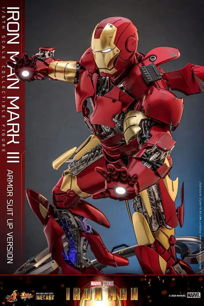 Iron Man Movie Masterpiece Litoželezna akcijska figura 1/6 Iron Man Mark III (Armor Suit Up Version) 32 cm fotografija izdelka