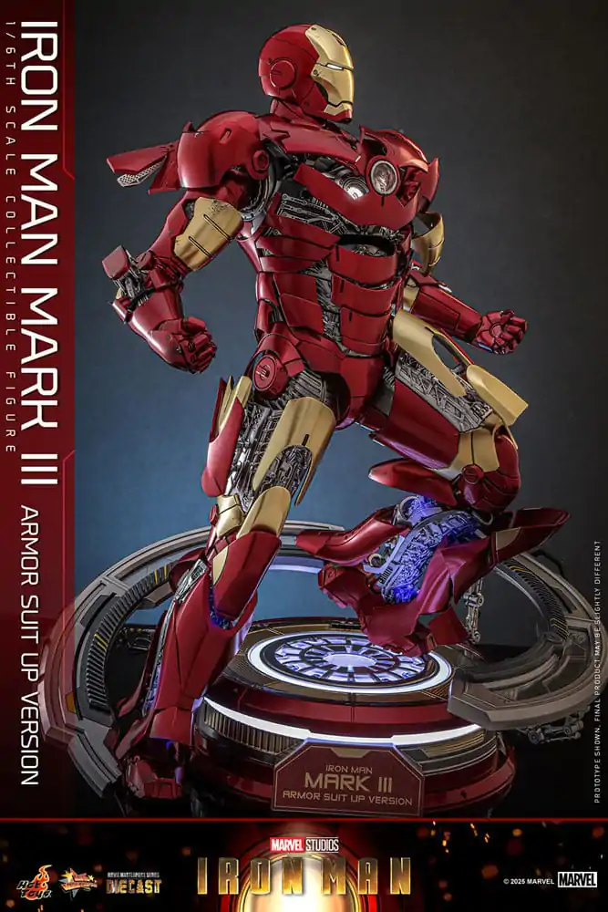 Iron Man Movie Masterpiece Litoželezna akcijska figura 1/6 Iron Man Mark III (Armor Suit Up Version) 32 cm fotografija izdelka