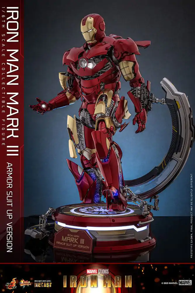 Iron Man Movie Masterpiece Litoželezna akcijska figura 1/6 Iron Man Mark III (Armor Suit Up Version) 32 cm fotografija izdelka