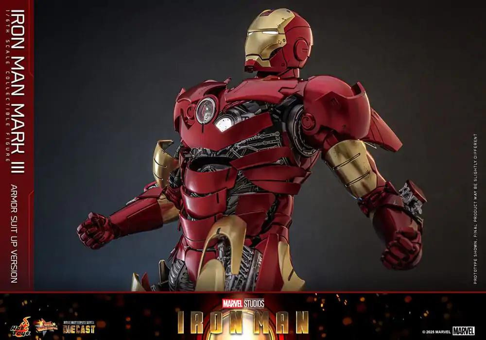 Iron Man Movie Masterpiece Litoželezna akcijska figura 1/6 Iron Man Mark III (Armor Suit Up Version) 32 cm fotografija izdelka