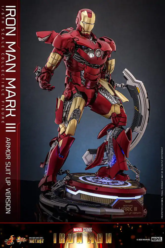 Iron Man Movie Masterpiece Litoželezna akcijska figura 1/6 Iron Man Mark III (Armor Suit Up Version) 32 cm fotografija izdelka