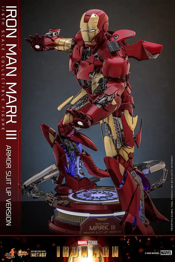 Iron Man Movie Masterpiece Litoželezna akcijska figura 1/6 Iron Man Mark III (Armor Suit Up Version) 32 cm fotografija izdelka
