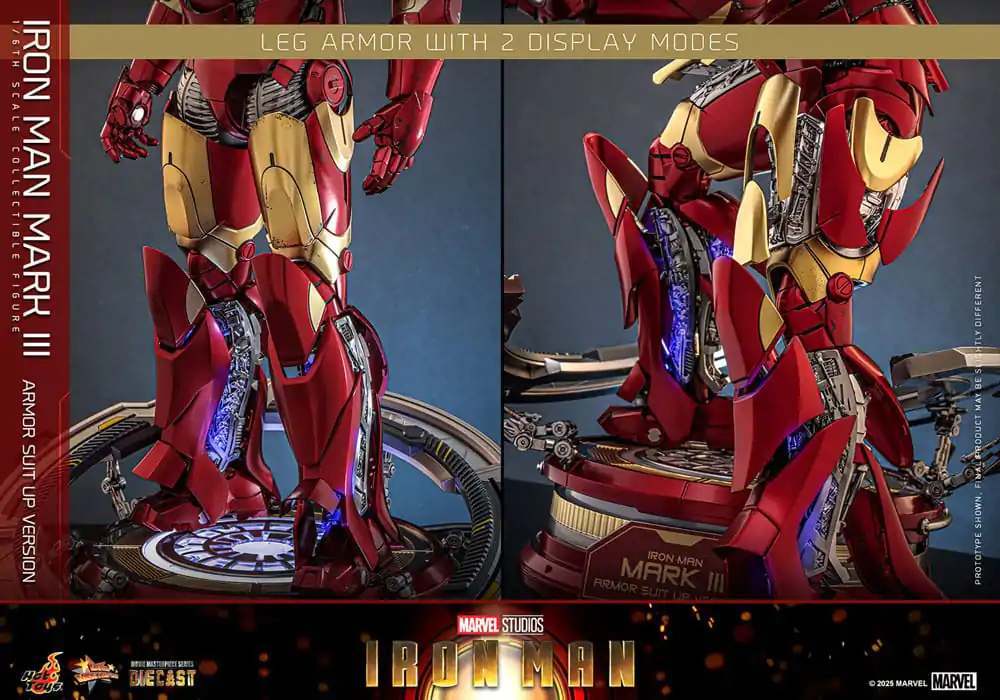 Iron Man Movie Masterpiece Litoželezna akcijska figura 1/6 Iron Man Mark III (Armor Suit Up Version) 32 cm fotografija izdelka