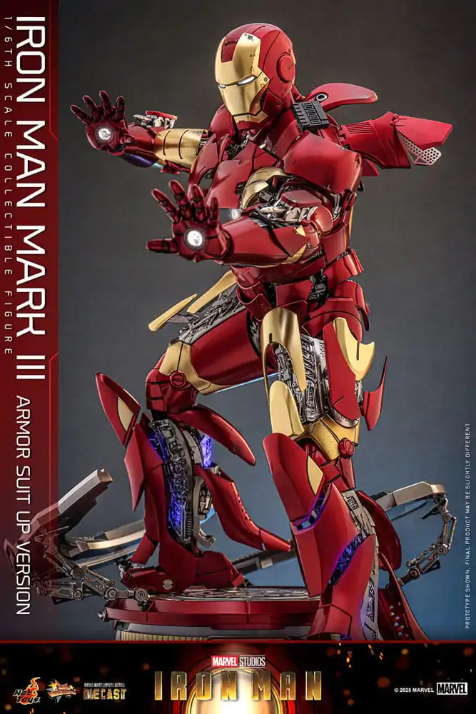 Iron Man Movie Masterpiece Litoželezna akcijska figura 1/6 Iron Man Mark III (Armor Suit Up Version) 32 cm fotografija izdelka