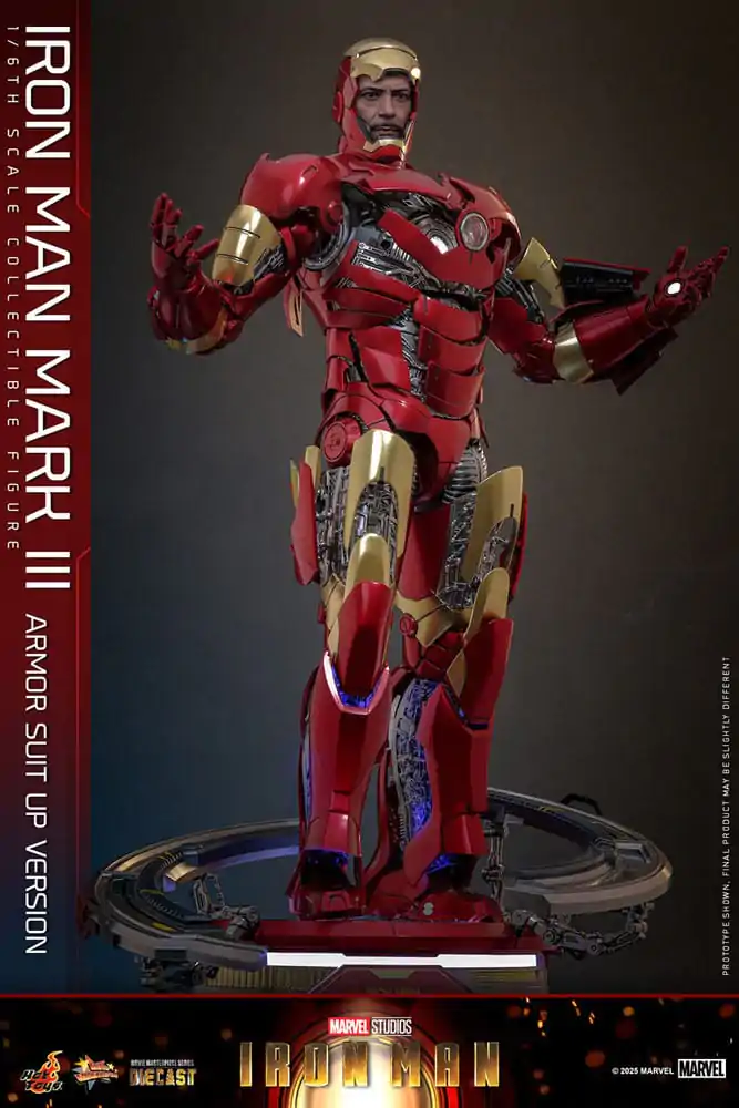 Iron Man Movie Masterpiece Litoželezna akcijska figura 1/6 Iron Man Mark III (Armor Suit Up Version) 32 cm fotografija izdelka