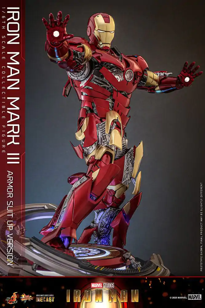 Iron Man Movie Masterpiece Litoželezna akcijska figura 1/6 Iron Man Mark III (Armor Suit Up Version) 32 cm fotografija izdelka