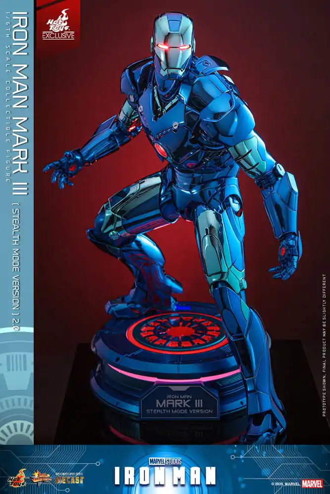Iron Man Movie Masterpiece kovinska akcijska figura 1/6 Iron Man Mark III (Stealth Mode Ver.) 2.0 Hot Toys Exclusive 33 cm fotografija izdelka