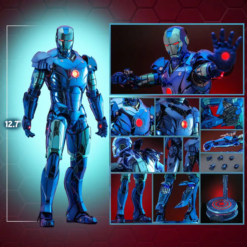 Iron Man Movie Masterpiece kovinska akcijska figura 1/6 Iron Man Mark III (Stealth Mode Ver.) 2.0 Hot Toys Exclusive 33 cm fotografija izdelka