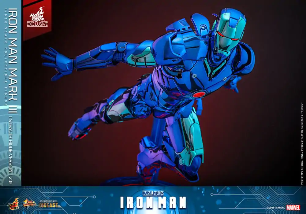 Iron Man Movie Masterpiece kovinska akcijska figura 1/6 Iron Man Mark III (Stealth Mode Ver.) 2.0 Hot Toys Exclusive 33 cm fotografija izdelka