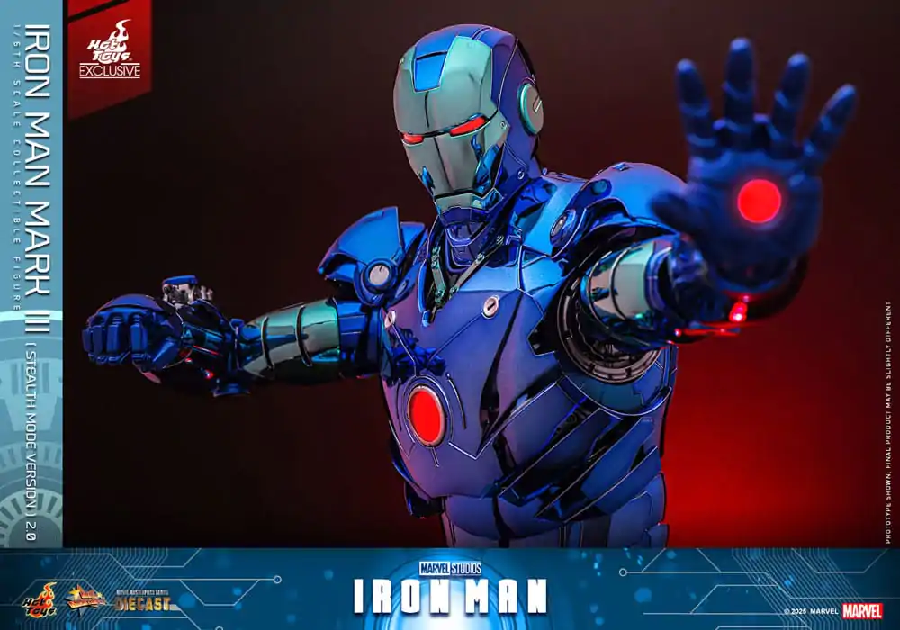Iron Man Movie Masterpiece kovinska akcijska figura 1/6 Iron Man Mark III (Stealth Mode Ver.) 2.0 Hot Toys Exclusive 33 cm fotografija izdelka